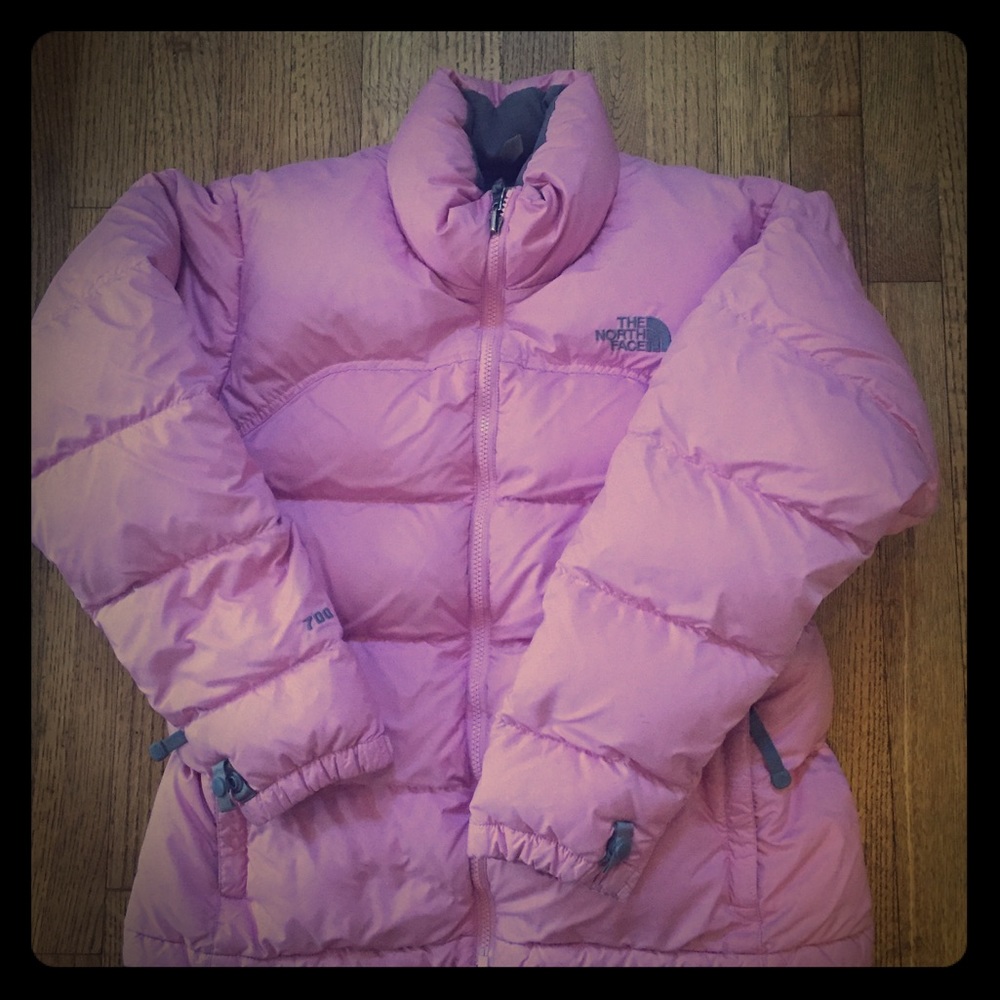 Pink North Face 700 down puffer Coat  m medium